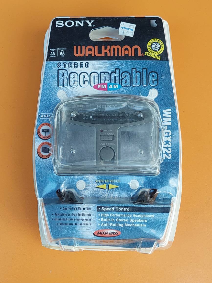 NOS SONY WM-GX322 Walkman Cassette Player Tape Recorder NOS SONY WM-GX322 Walkman Cassette Player Tape Recorder