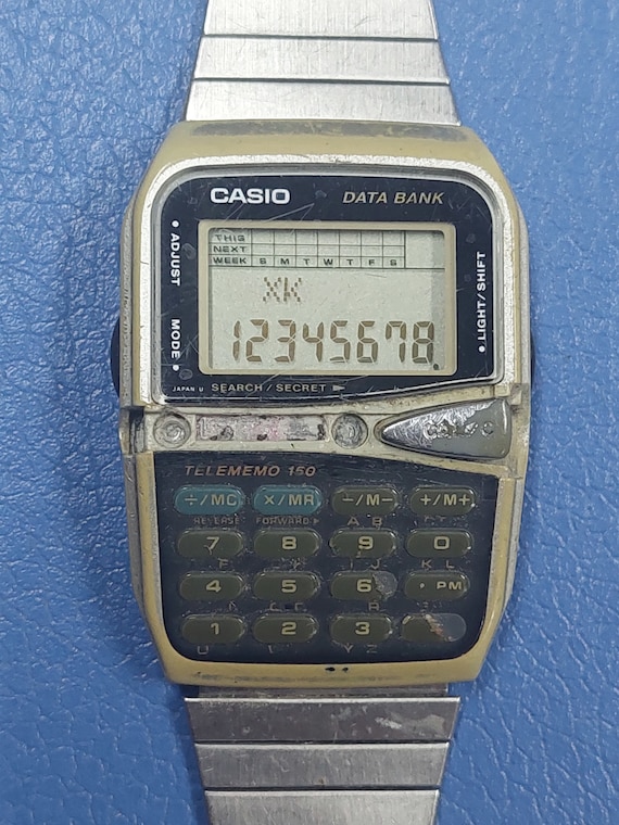 Casio Dbm-150 Vintage Calculator Telememo 150 Databank Watch Casio Dbm-150 Vintage Calculator Telememo 150 Databank Watch