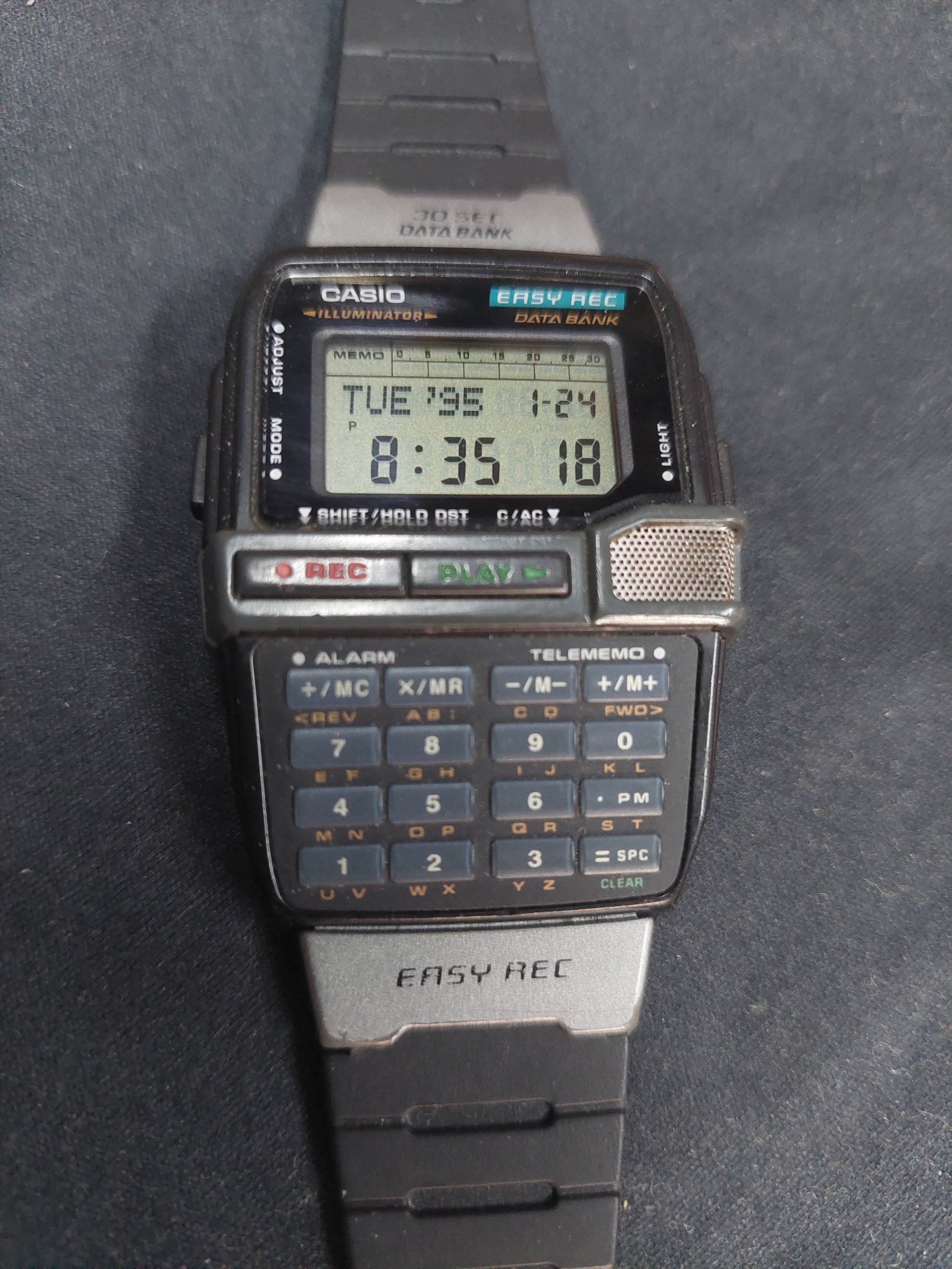 Vintage Casio Dbc-v50 Easy Rec Calculator Data Bank Watch Vintage Casio Dbc-v50 Easy Rec Calculator Data Bank Watch