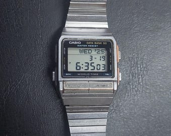 ヴィンテージ カシオ DB-520 データバンク ワールドタイム QW.675 JAPAN 1988、テレメモ 50 *** 素晴らしい ***