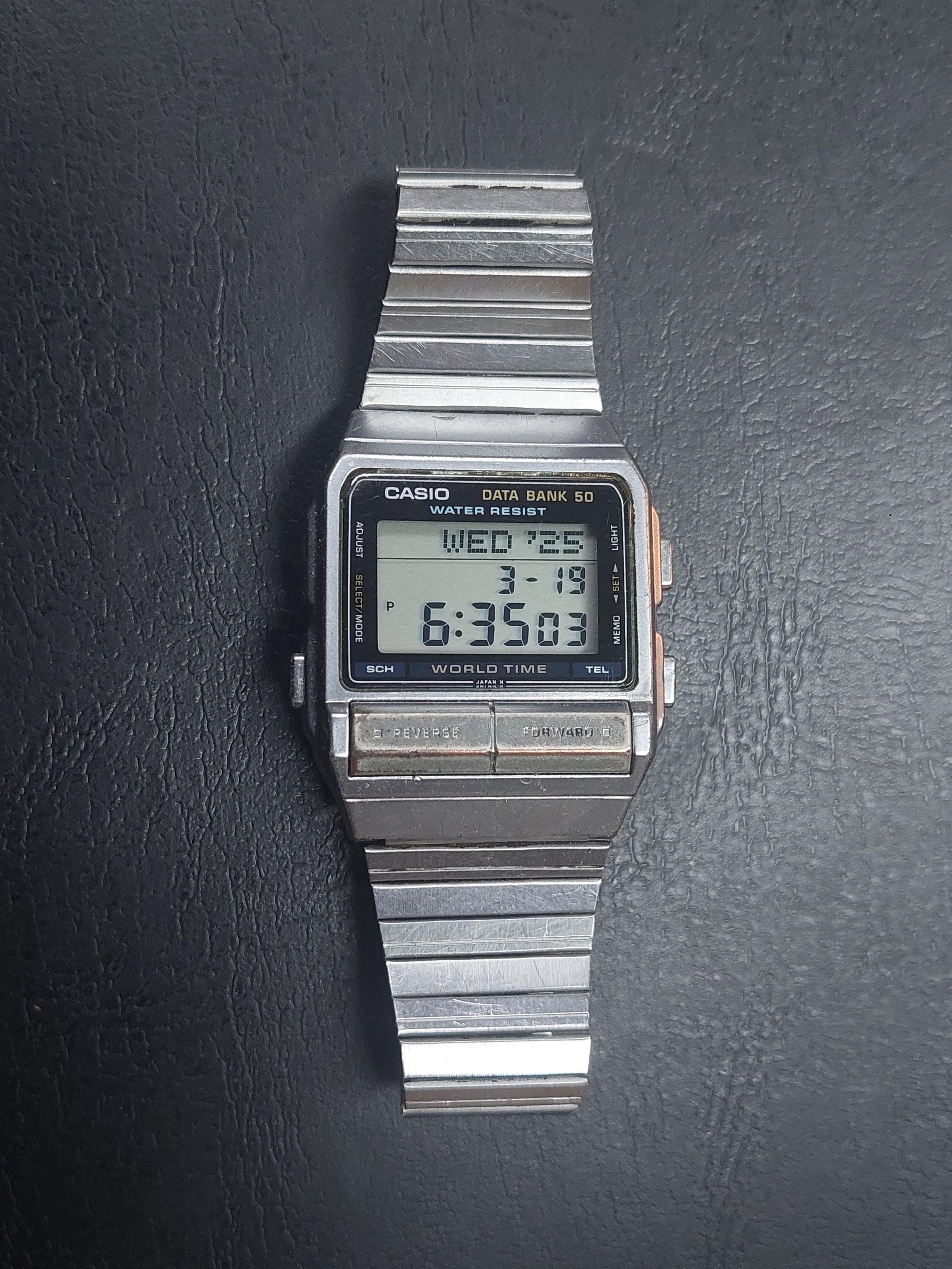 Vintage Casio DB-520 Data Bank World Time Watch - 1988 Japan - Etsy