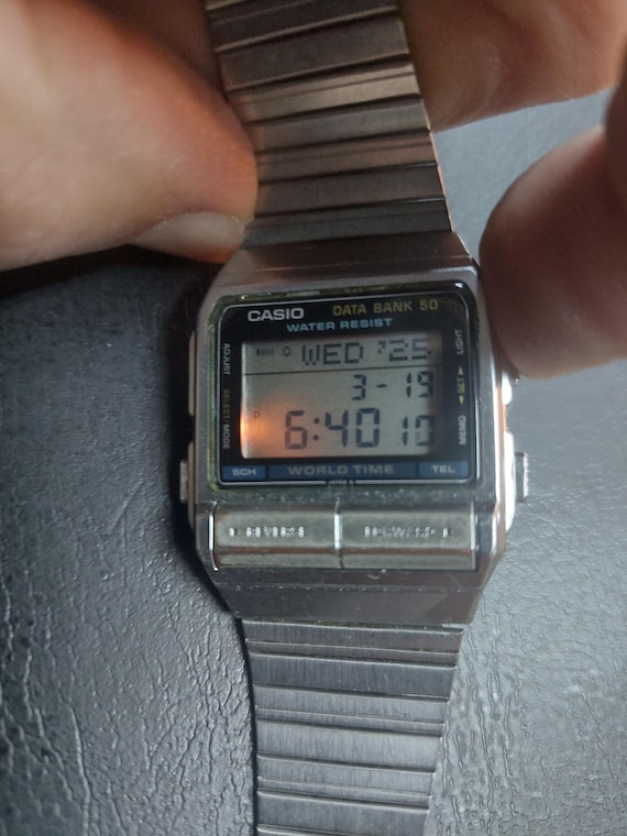 Vintage Casio DB-520 Data Bank World Time Watch -… - image 8