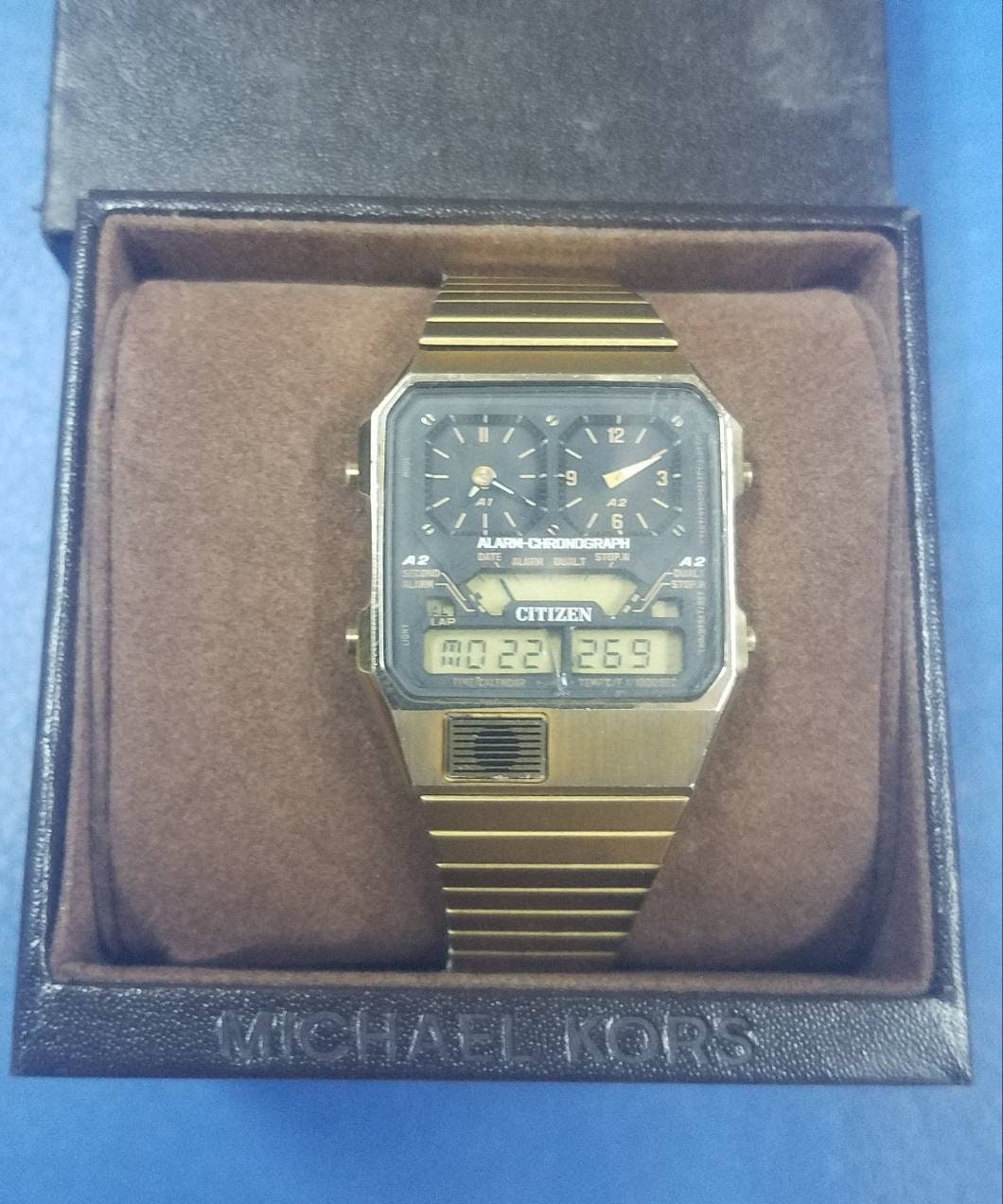 Vintage Citizen Ana-digi Temp Robot Face Watch 8984-086503 Y Vintage Citizen Ana-digi Temp Robot Face Watch 8984-086503 Y