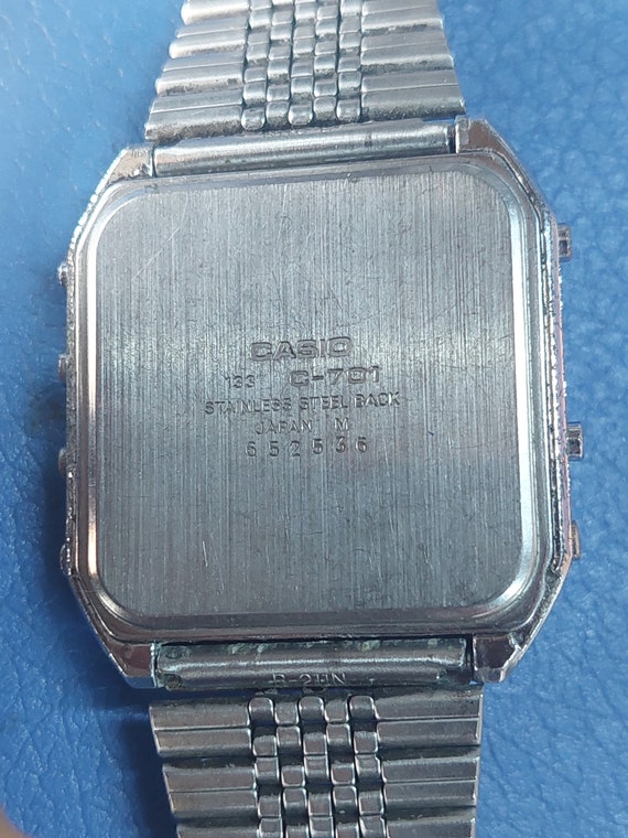 Vtg 80s Casio C-701 Calculator Watch Digital , Japan *** as