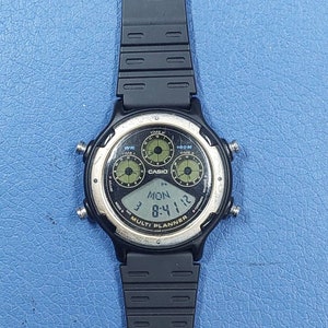 Vintage & Very Rare Casio Bgp-20 931 Japan Multi Planner Data Bank Telememo Wrist Watch *** Fully working ***