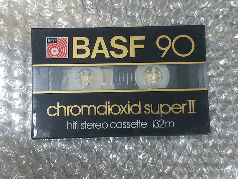 1 BASF CHROMDIOXID SUPER II 90 BLANK CASSETTE TAPE SEALED
