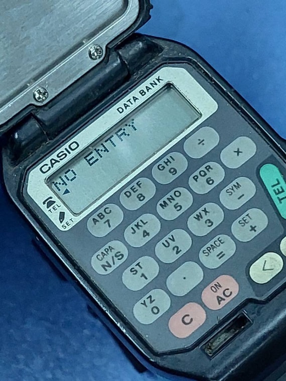 Rare Vintage Casio Flip top Data Bank Calculator Digi… - Gem