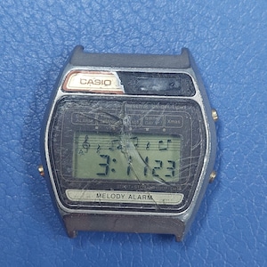 Vintage and Very Rare Casio M621 Module 408 Melody Alarm Digital Watch *** Full working ***