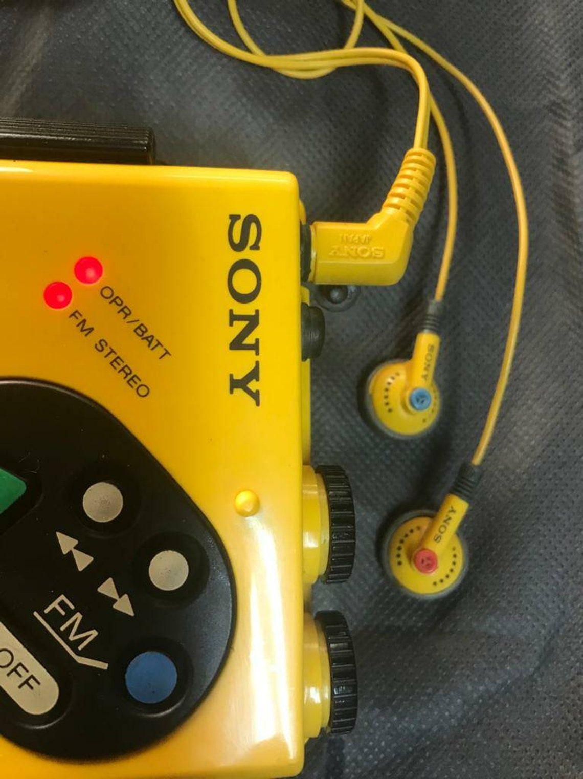 SONY WMF5 Sports Walkman Cassette Player Walkman Yellow w/ Etsy