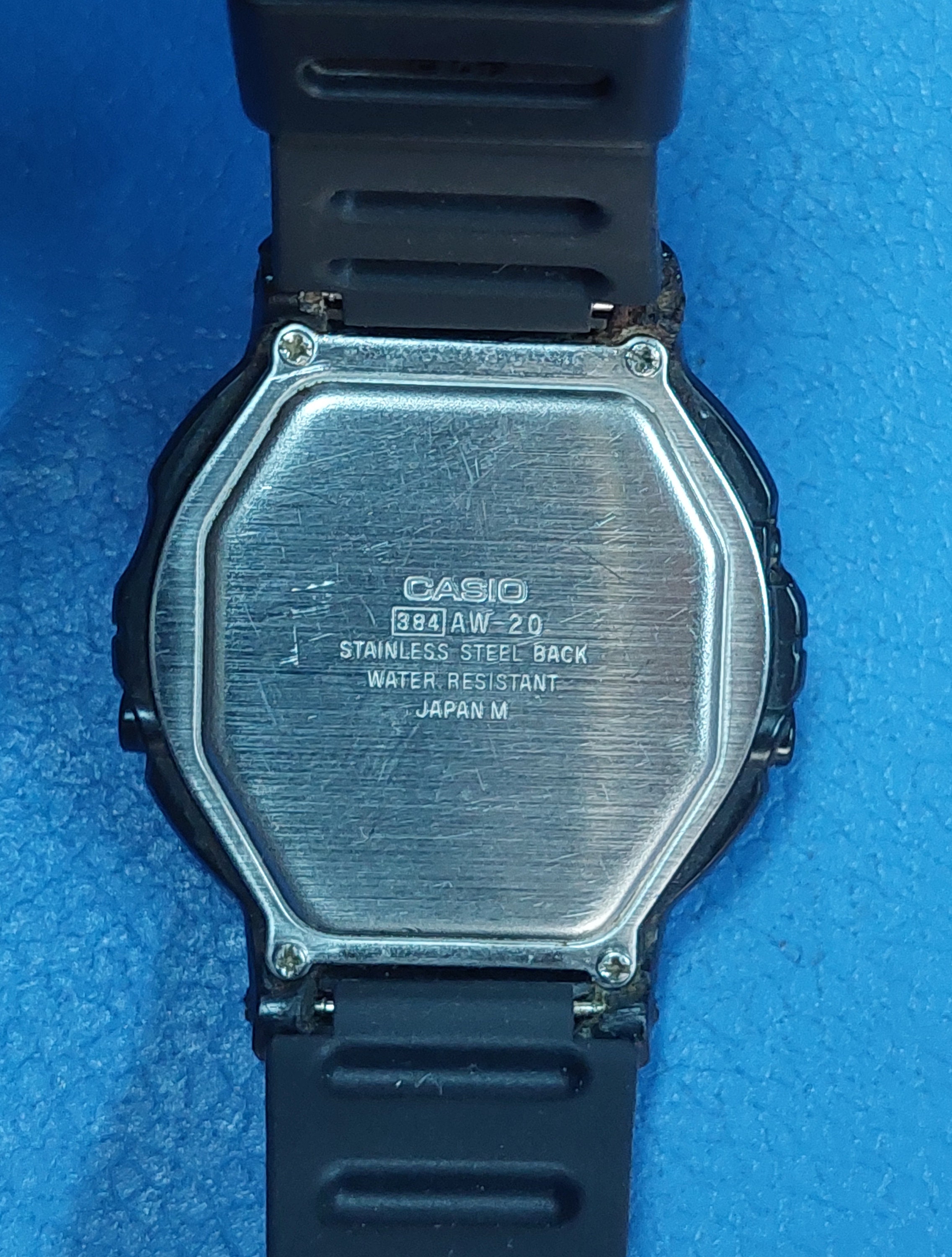Vintage Casio Aw 20 Module 384 Speed Memory 100 Mens Watch Japan M