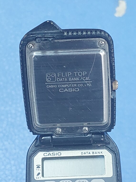 Rare Vintage Casio Flip top Data Bank Calculator Digi… - Gem