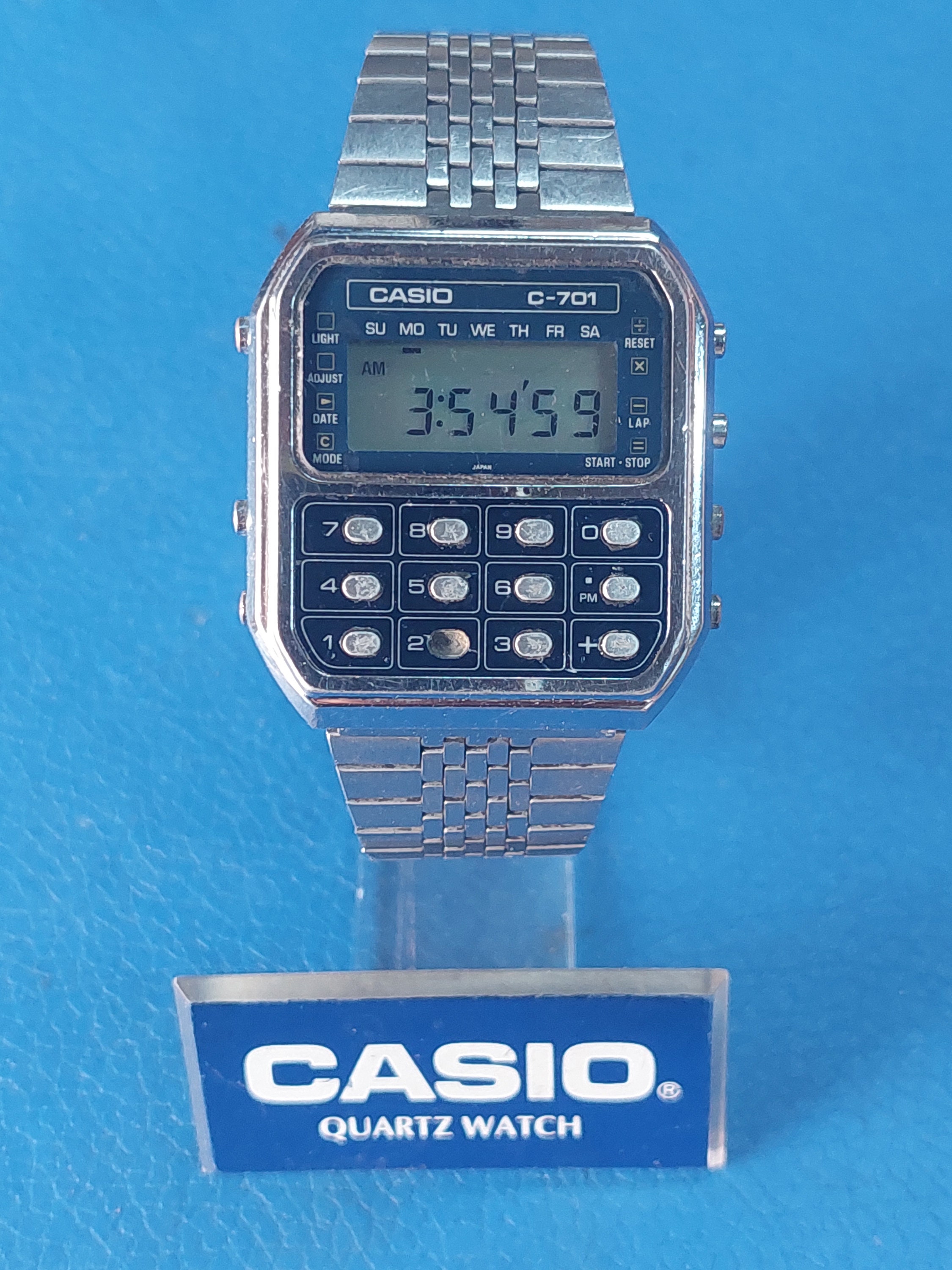 Vtg 80s Casio C-701 Calculator Watch Digital , Japan *** as Vtg 80s Casio C-701 Calculator Watch Digital , Japan *** as