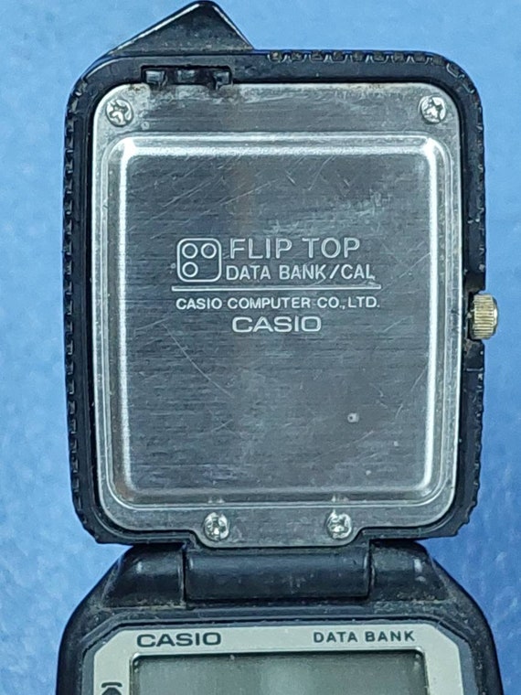 Rare Vintage Casio Flip top Data Bank Calculator Digi… - Gem