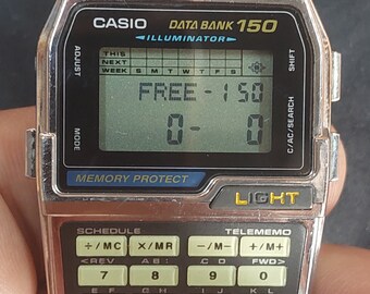 Vtg Very Rare Casio DBC 1500 Databank 150 Memory Wrist Watch Great Etsy UK