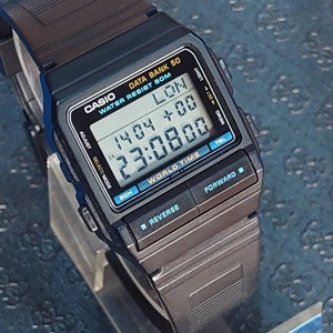 Rare Vintage Casio DB-55W DB-55 50 Data Bank Tele Memo Watch