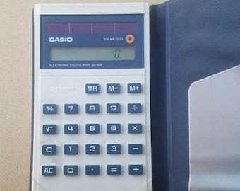 NOS ヴィンテージ カシオ SL-300 電卓 ソーラーセル コンパクト ケース ポケット 日本製