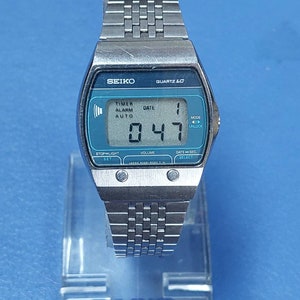 Rare Vintage Seiko Alarm Chronograph A029-5020 James Bond Style , Original Bracelet from 1970s , JAPAN *** Full Working ***
