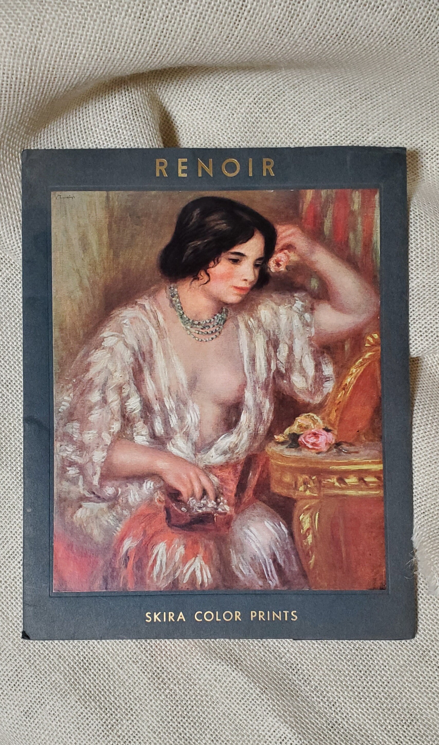 Rare Vintage 1950s Renoir “Bather Asleep” Swiss Art Print Rare Vintage 1950s Renoir “Bather Asleep” Swiss Art Print