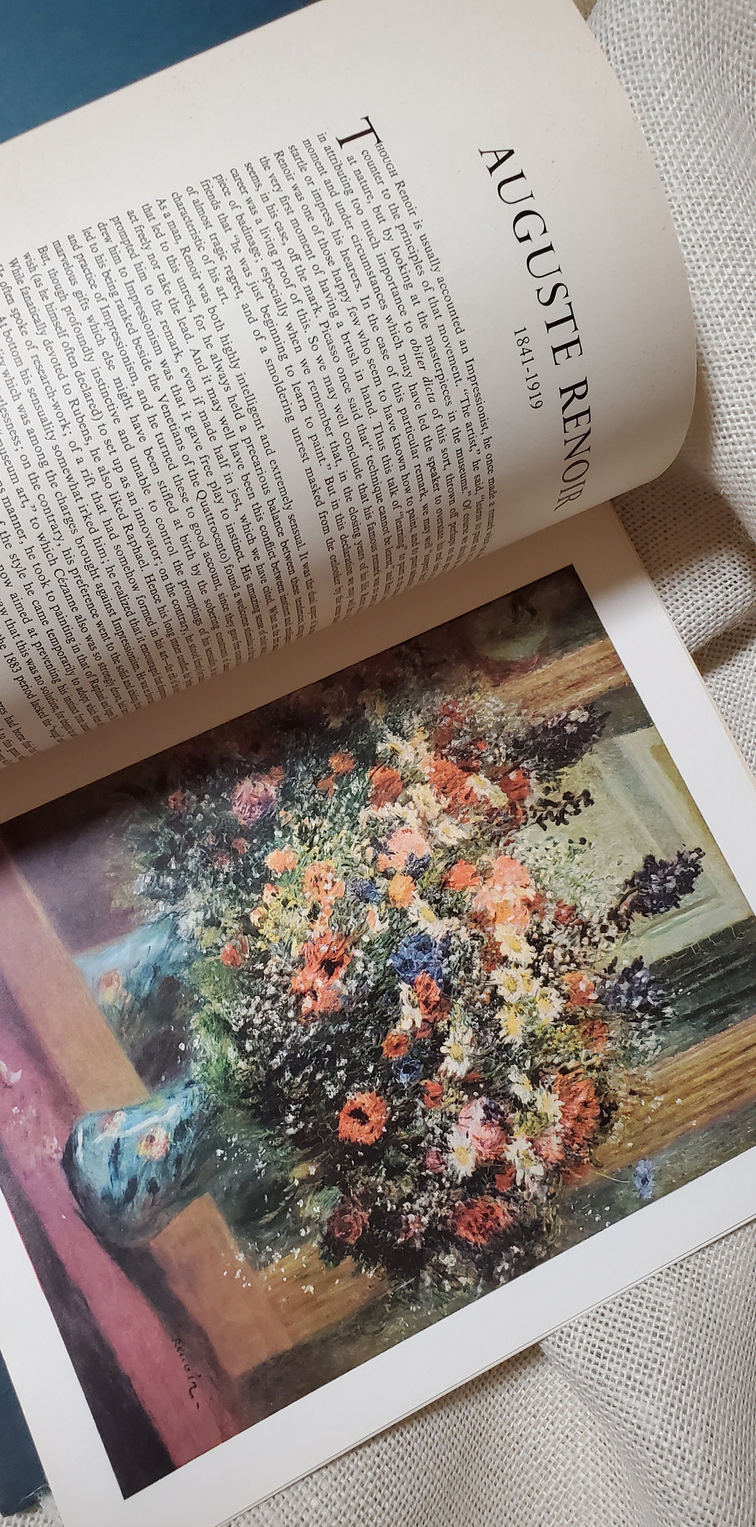 Rare Vintage 1950s Renoir “Conversation” Swiss Art Print Rare Vintage 1950s Renoir “Conversation” Swiss Art Print