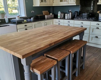 Bespoke farmhouse kitchen island (The Burford)