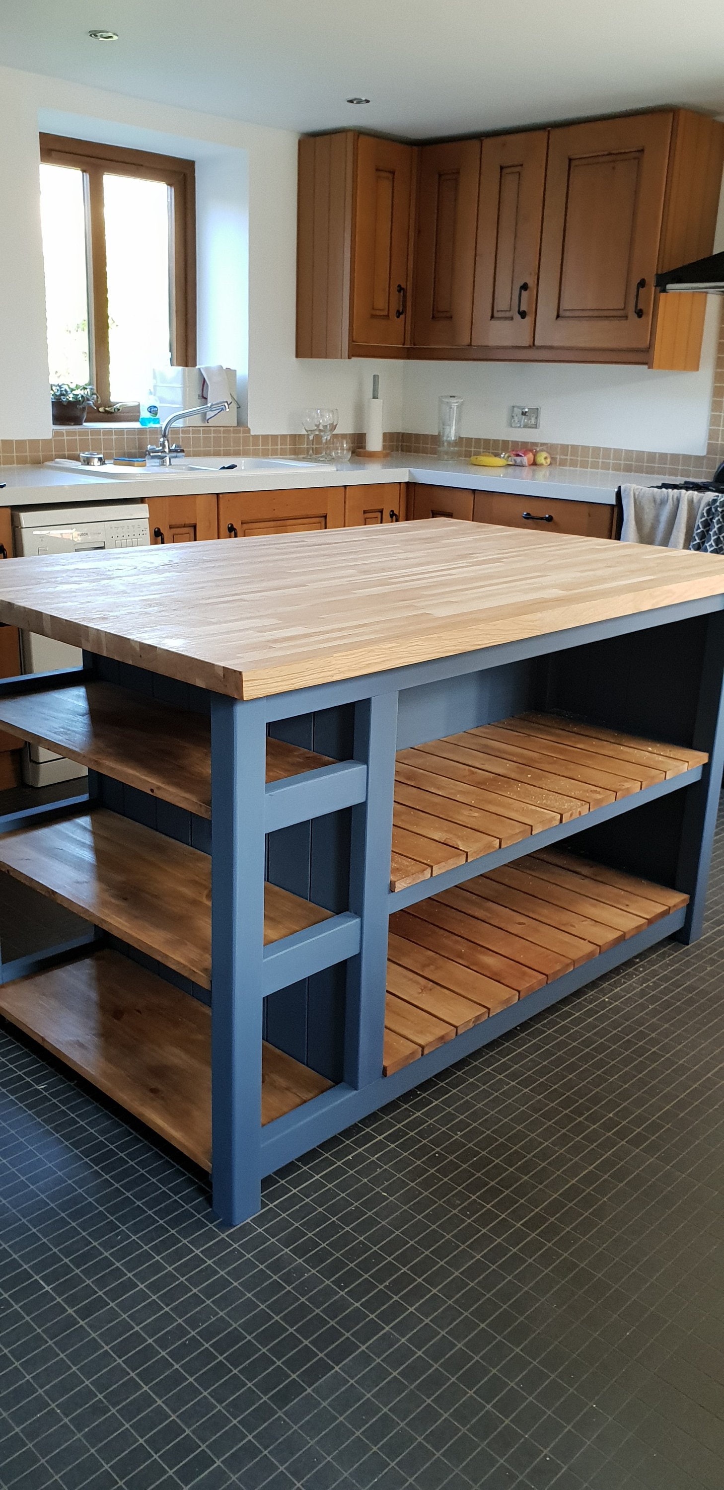 Open Shelves Dining Kitchen Island the Cambridge Black Friday 10 off Guaranteed Xmas Delivery Etsy