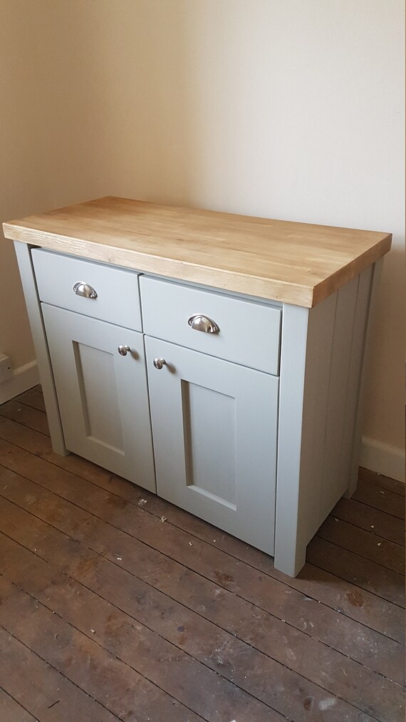 Rustic Vanity Unit With Oak Top Drawers And Cupboard Etsy