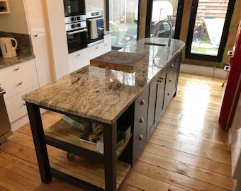 Estructura de isla de cocina, encimera no incluida, The Buckinghamshire