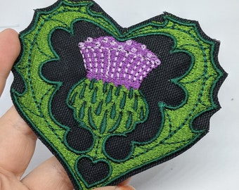 Thistle heart Outlander inspired Patch