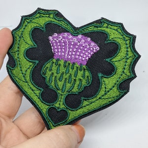 Op Outlander geïnspireerde patch met distelhart