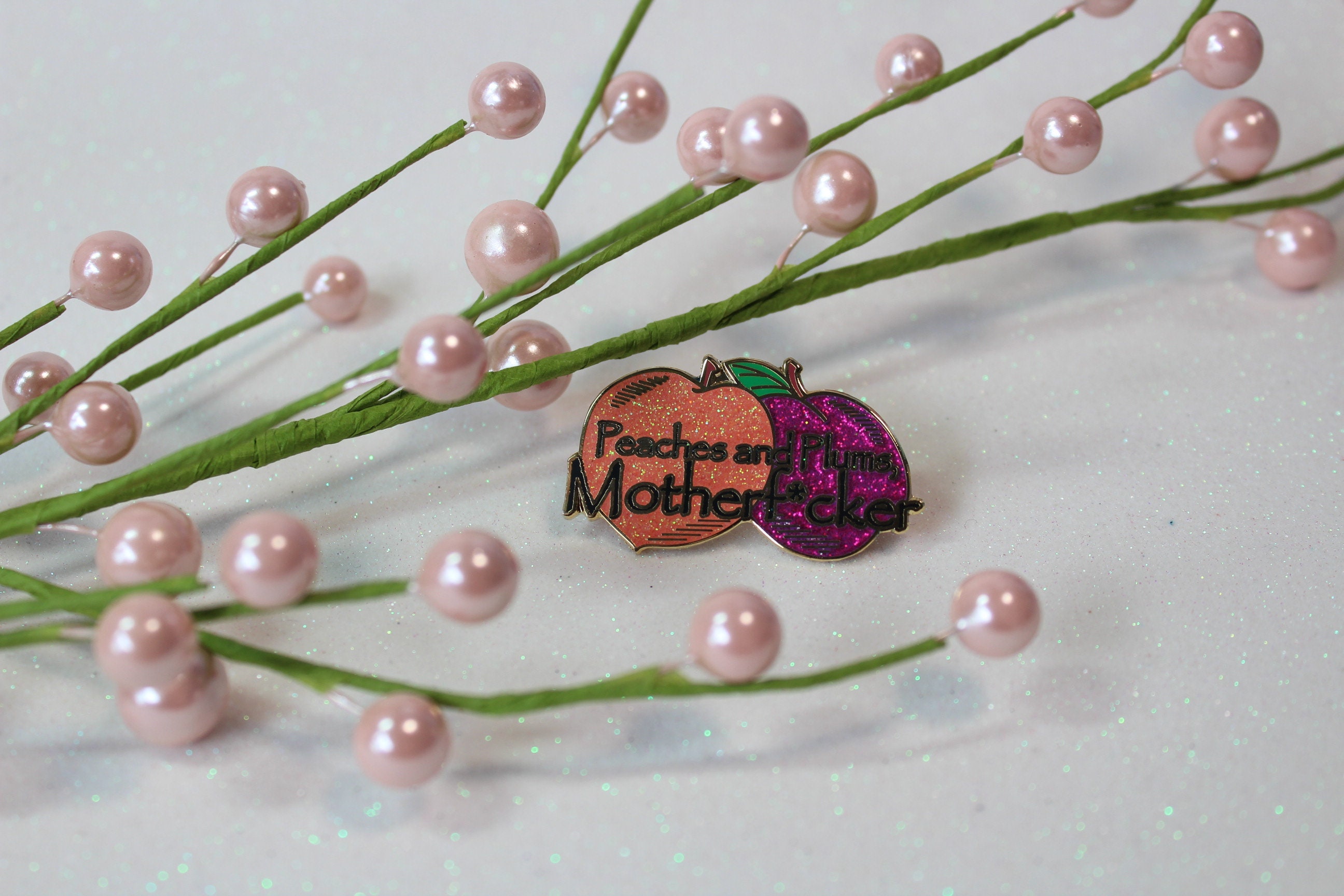 The Magicians Glitter Peaches and Plums Hard Enamel Pin Etsy