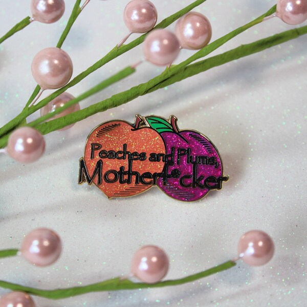 The Magicians- Glitter Peaches and plums Hard Enamel Pin