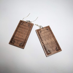 Men of Letters- Wooden Earrings