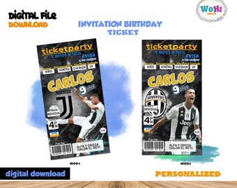 Ronaldo Invitation Etsy