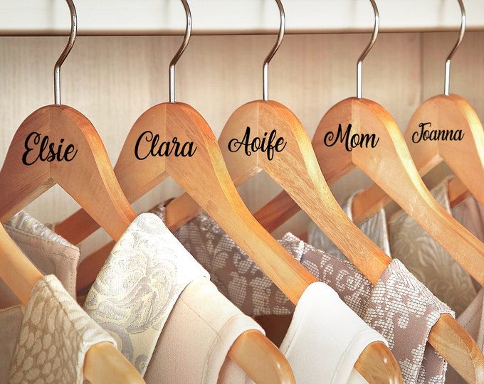 Personalised Wedding Hanger Decal Sticker Self-Adhesive Vinyl Sticker Hanger Sticker Wedding Hanger Sticker Bridal Hanger Decal