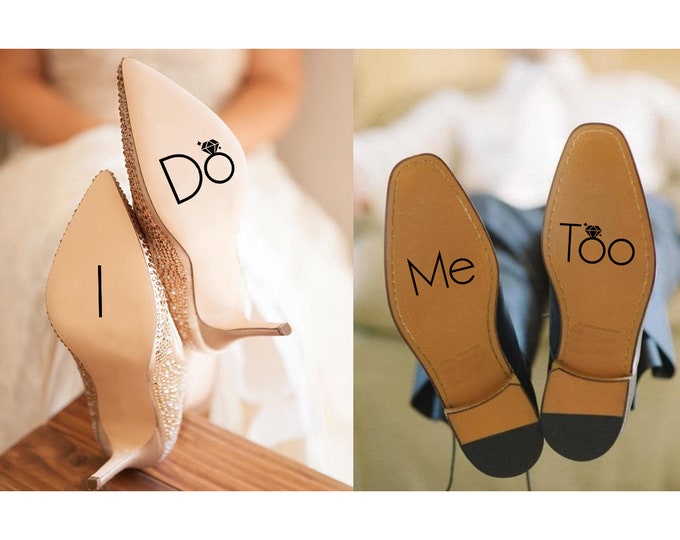 Bridal Shoes Decal Self-Adhesive Sticker I Do Me Too Wedding Shoe Decal Wedding Heels Decal Shoe Sticker Vinyl Sticker