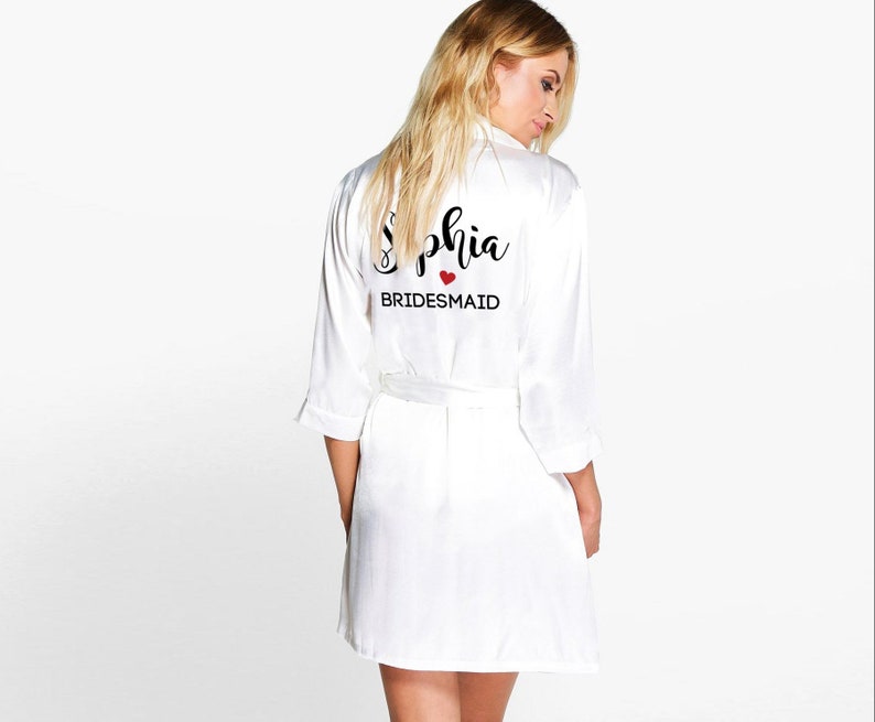 personalised bridal party robes