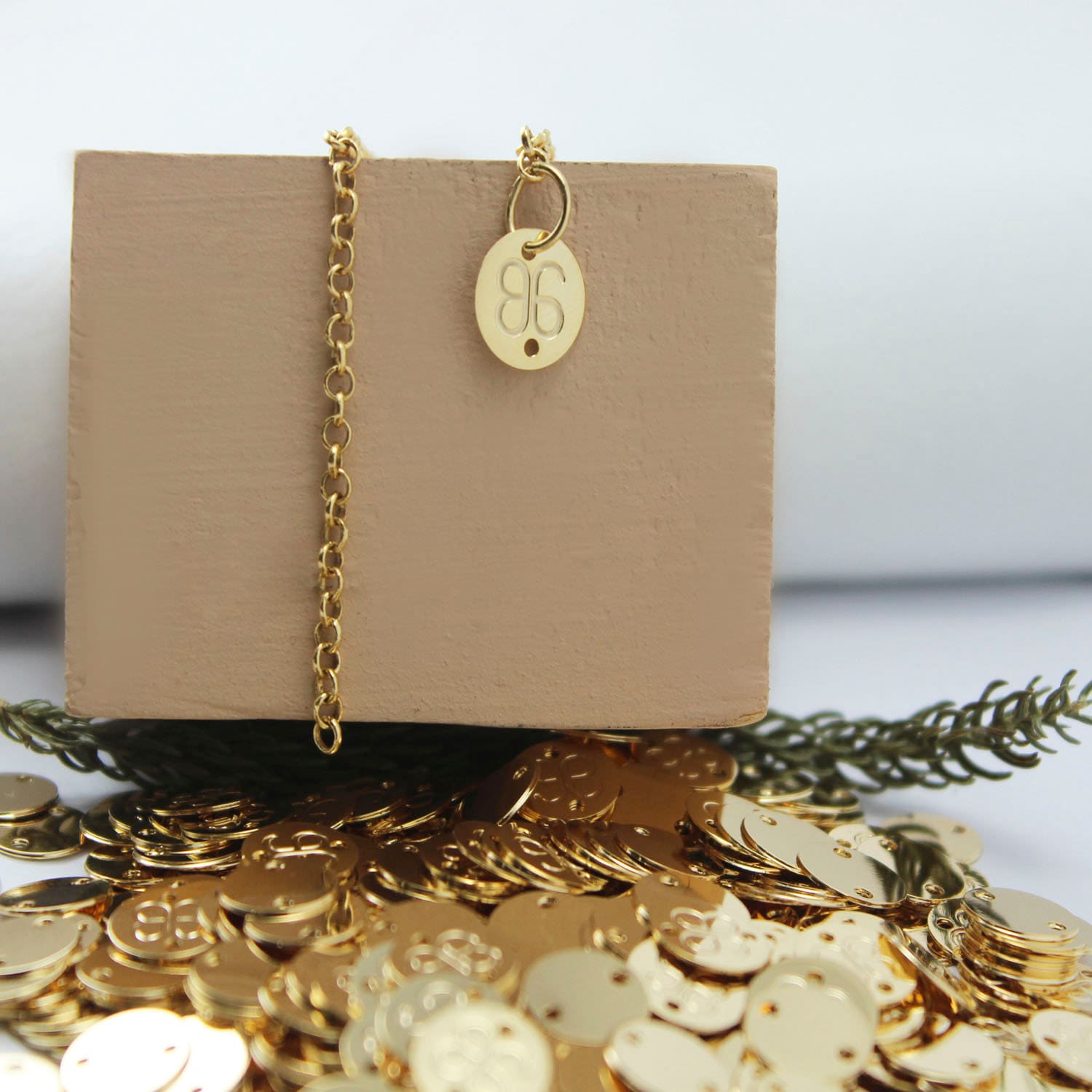 Metal Tags, Custom Metal Tags, Jewelry Identification Tags, Gold Plated