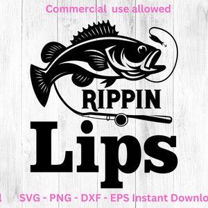 Rip'n Lips Takin Sips - Funny Fishing Sticker
