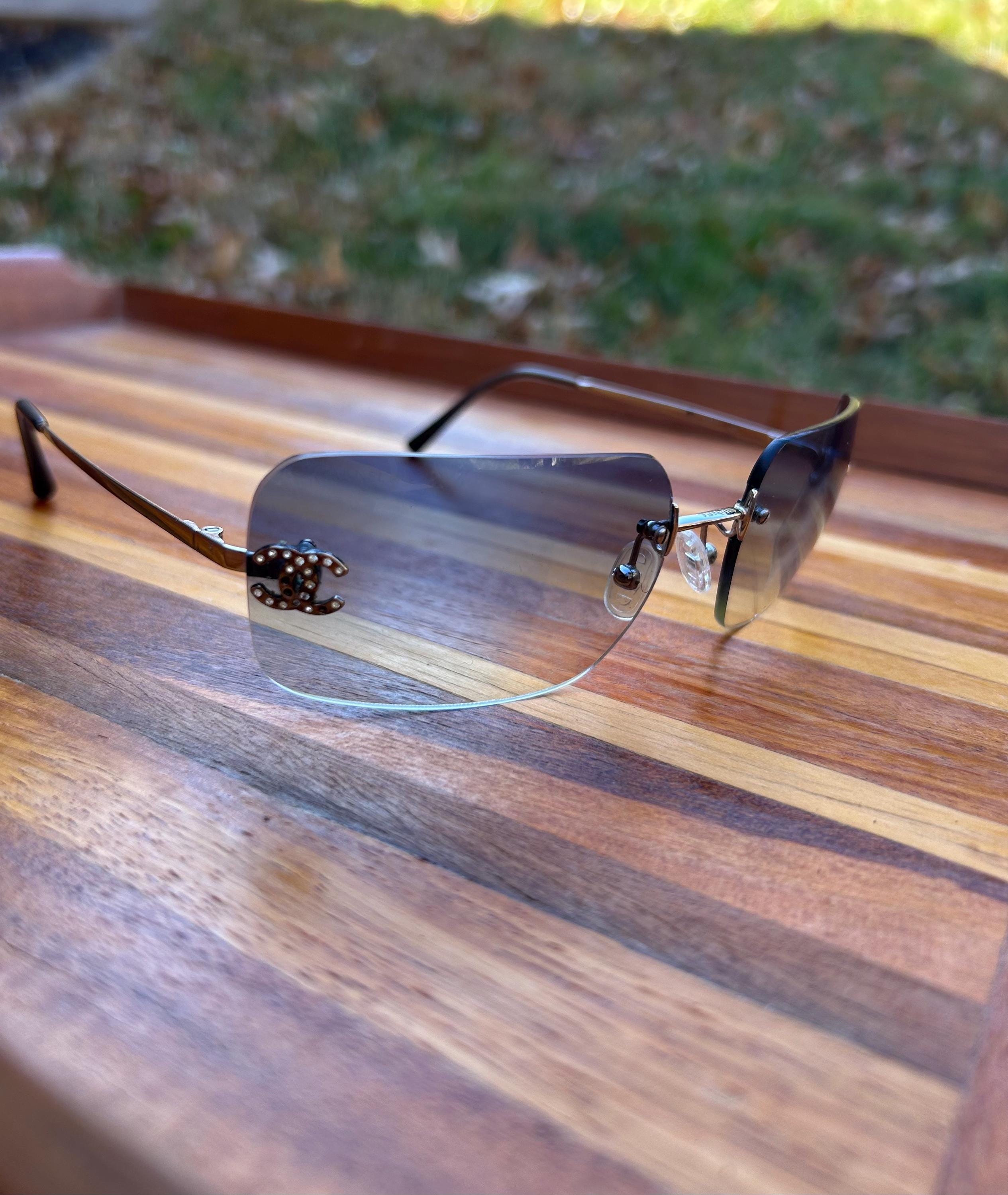 Y2k Vintage Chanel Sunglasses - Etsy