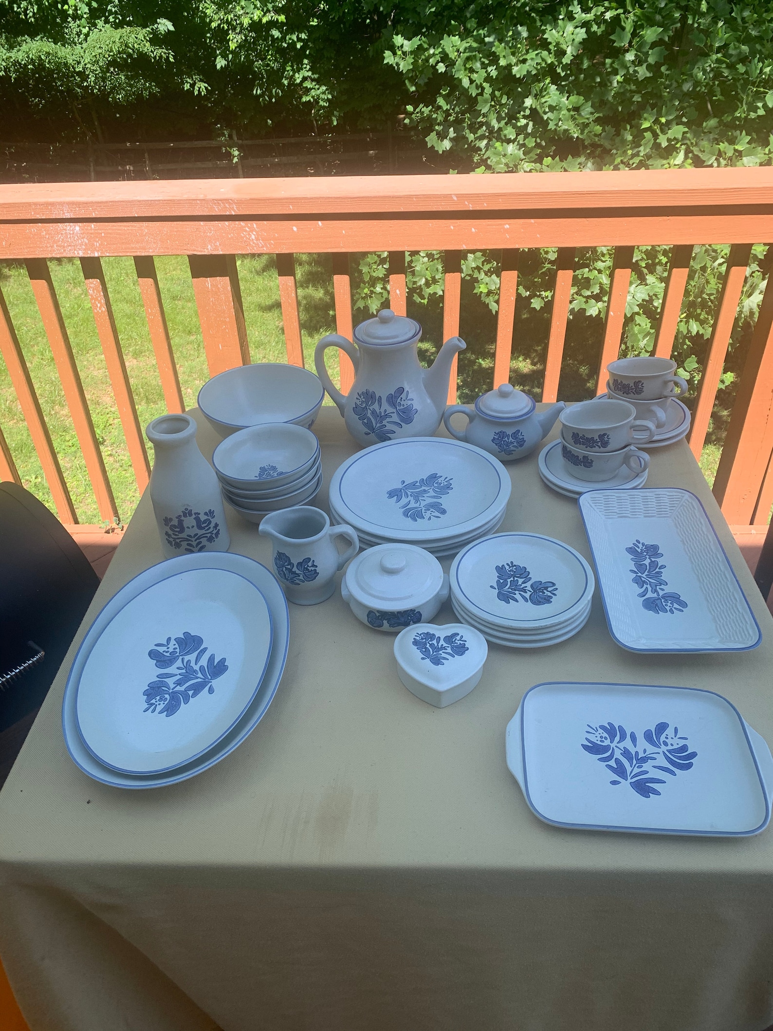 Vintage Pfaltzgraff Yorktowne 31 Piece Dinnerware Set Etsy