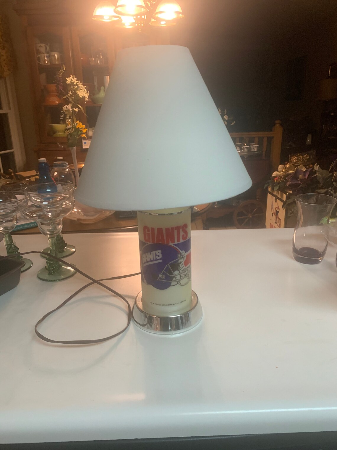 Vintage New York Giants Desk Lamp Etsy