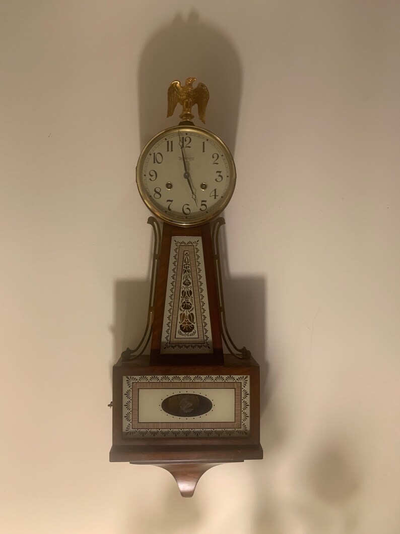 Vintage New England Clock Co. Banjo Clock Farmington Conn USA Etsy