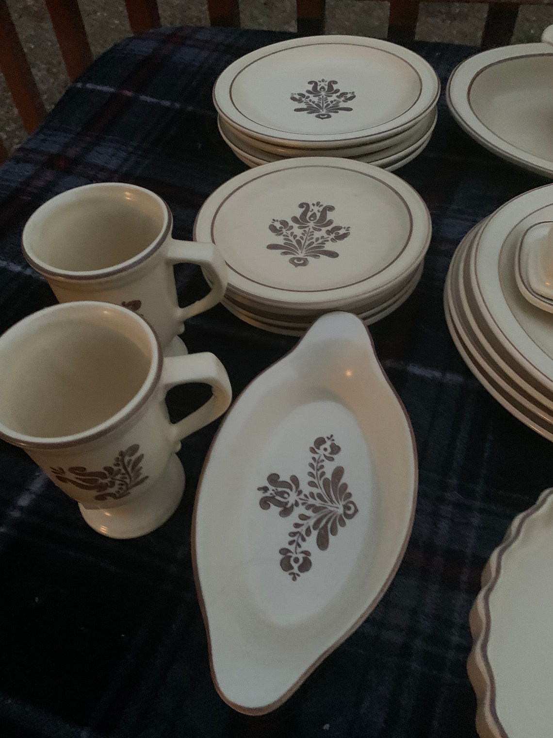 Vintage Pfaltzgraff Village 27 Piece Stoneware Dinnerware Set | Etsy