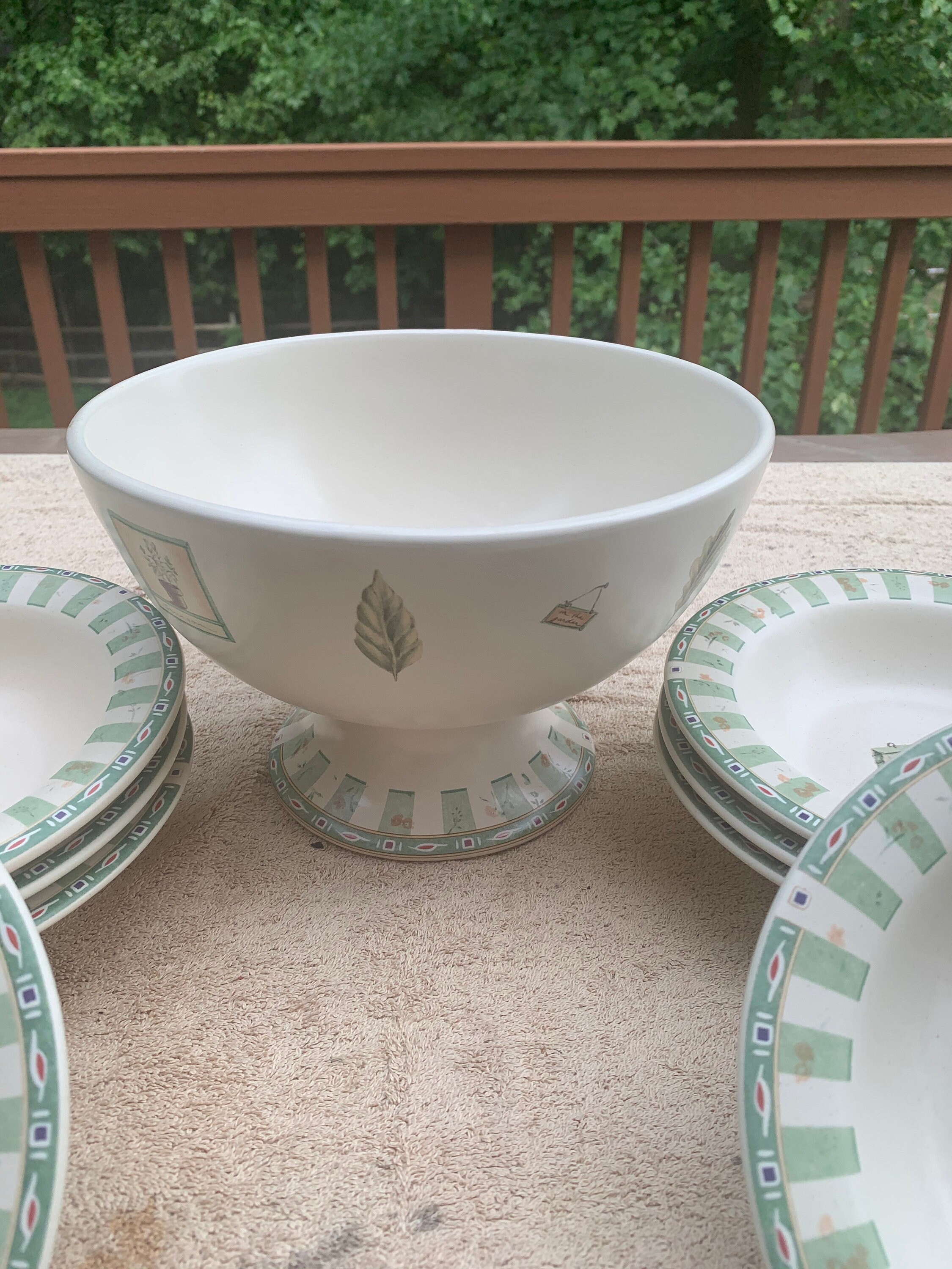 Pfaltzgraff Naturewood 8 Soup/cereal Bowl Plus Party Bowl Etsy