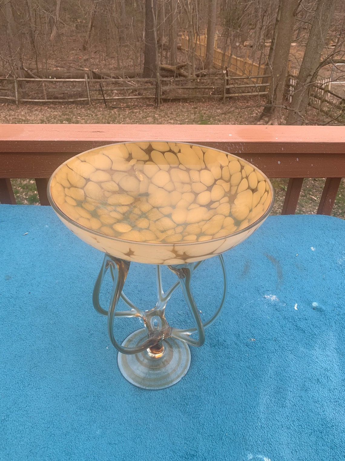 Vintage Jozefina Krosno Poland Hand Blown Art Glass Jellyfish Etsy