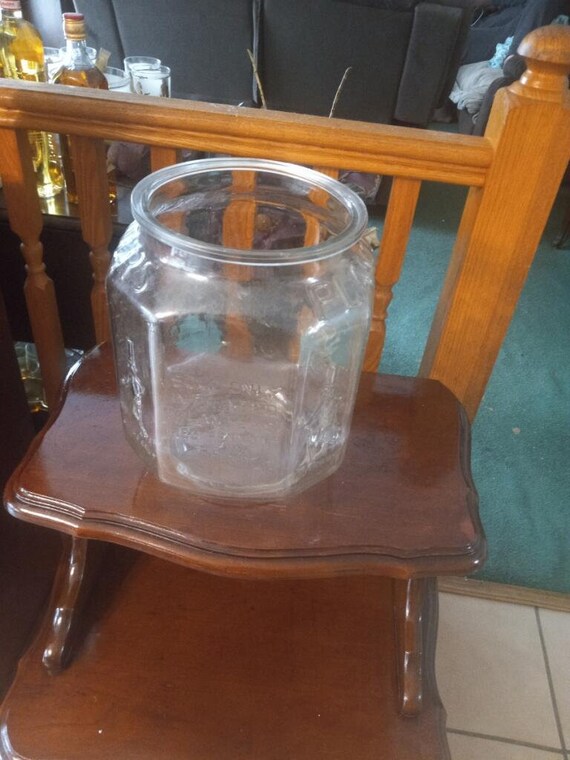 Vintage Clear Glass Planters Peanut 5 Cent Peanuts Jar Mr. Etsy