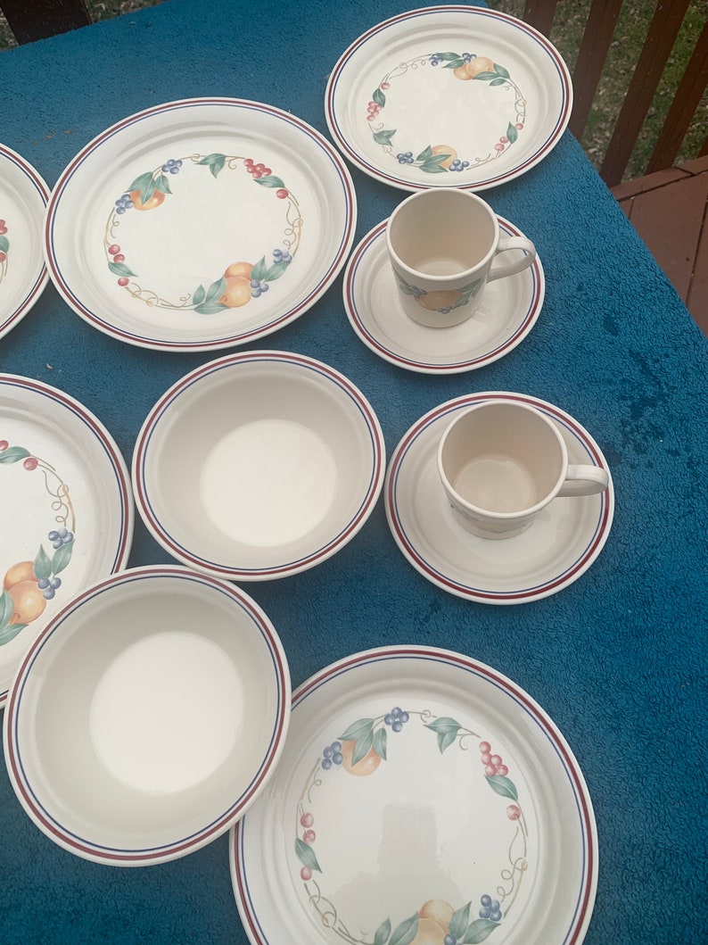 Vintage Corelle Abundance 20 Piece Dinnerware Set Etsy
