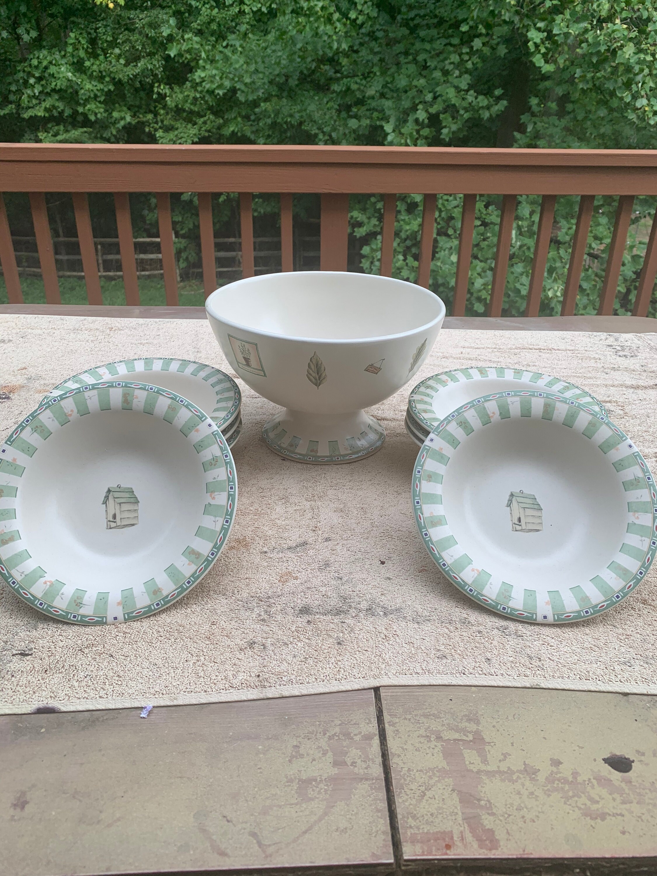 Pfaltzgraff Naturewood 8 Soup/cereal Bowl Plus Party Bowl Etsy