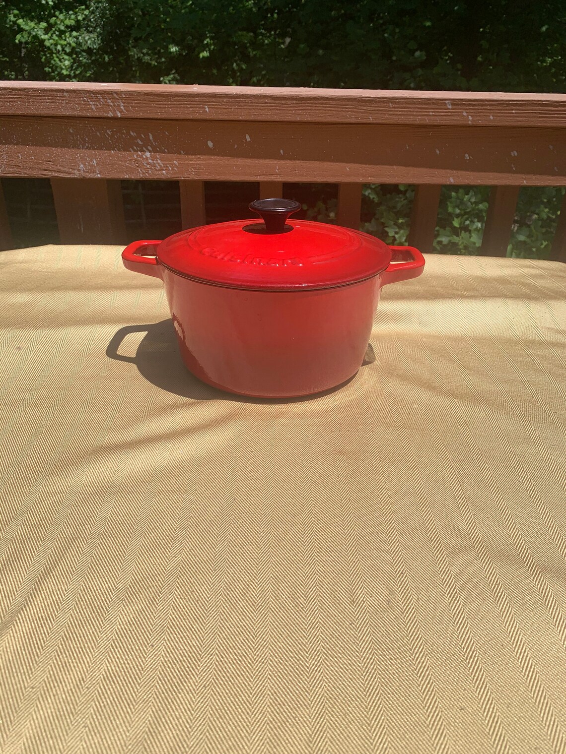 Cuisinart Dutch Oven Roaster Enameled Cast Iron Red 3qt Etsy