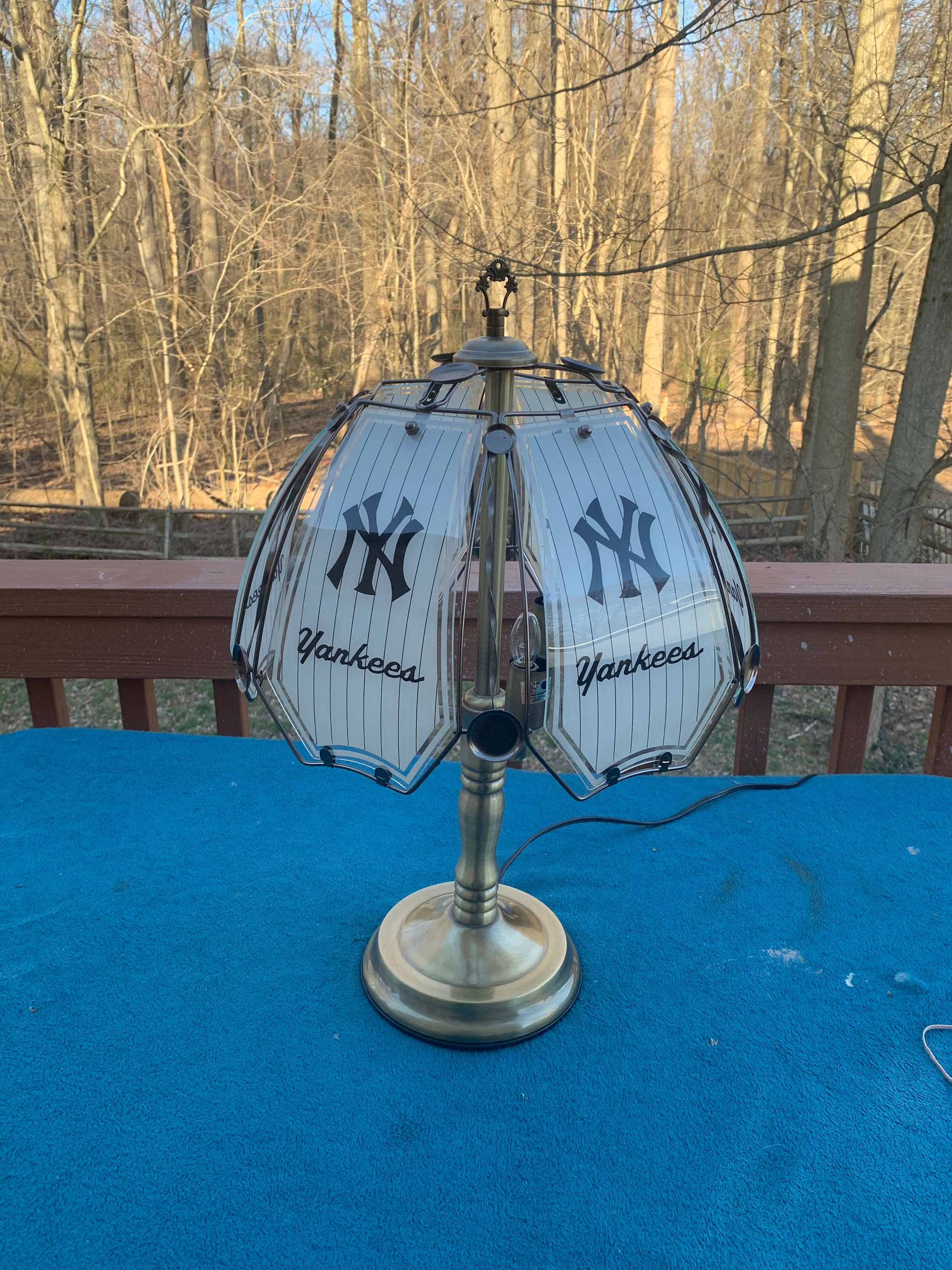 Vintage Lighting 3way Touch Table Lamp New York Yankees MLB Etsy
